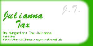 julianna tax business card